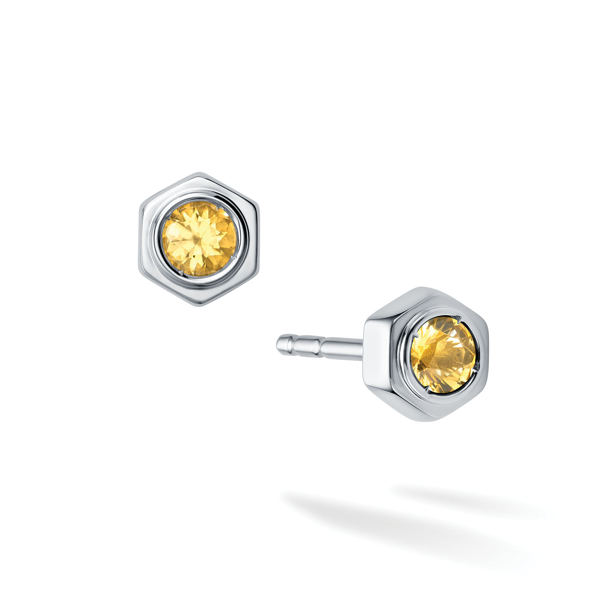 Birks Bee Chic | Citrine and Silver Stud Earrings