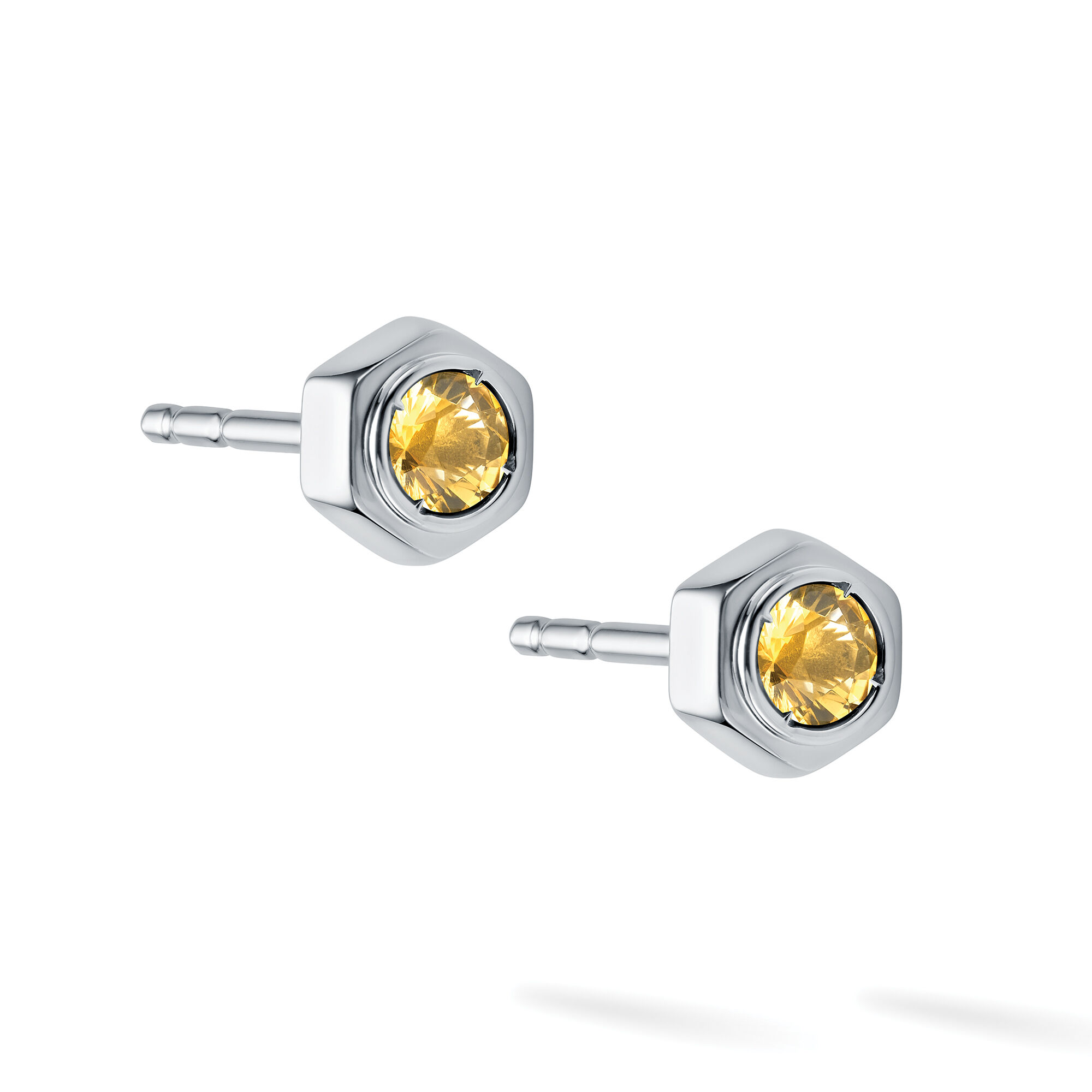 Birks Bee Chic | Citrine and Silver Stud Earrings