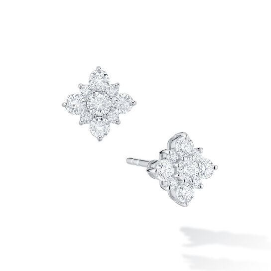 Birks Snowflake|Cluster Diamond Stud Earrings