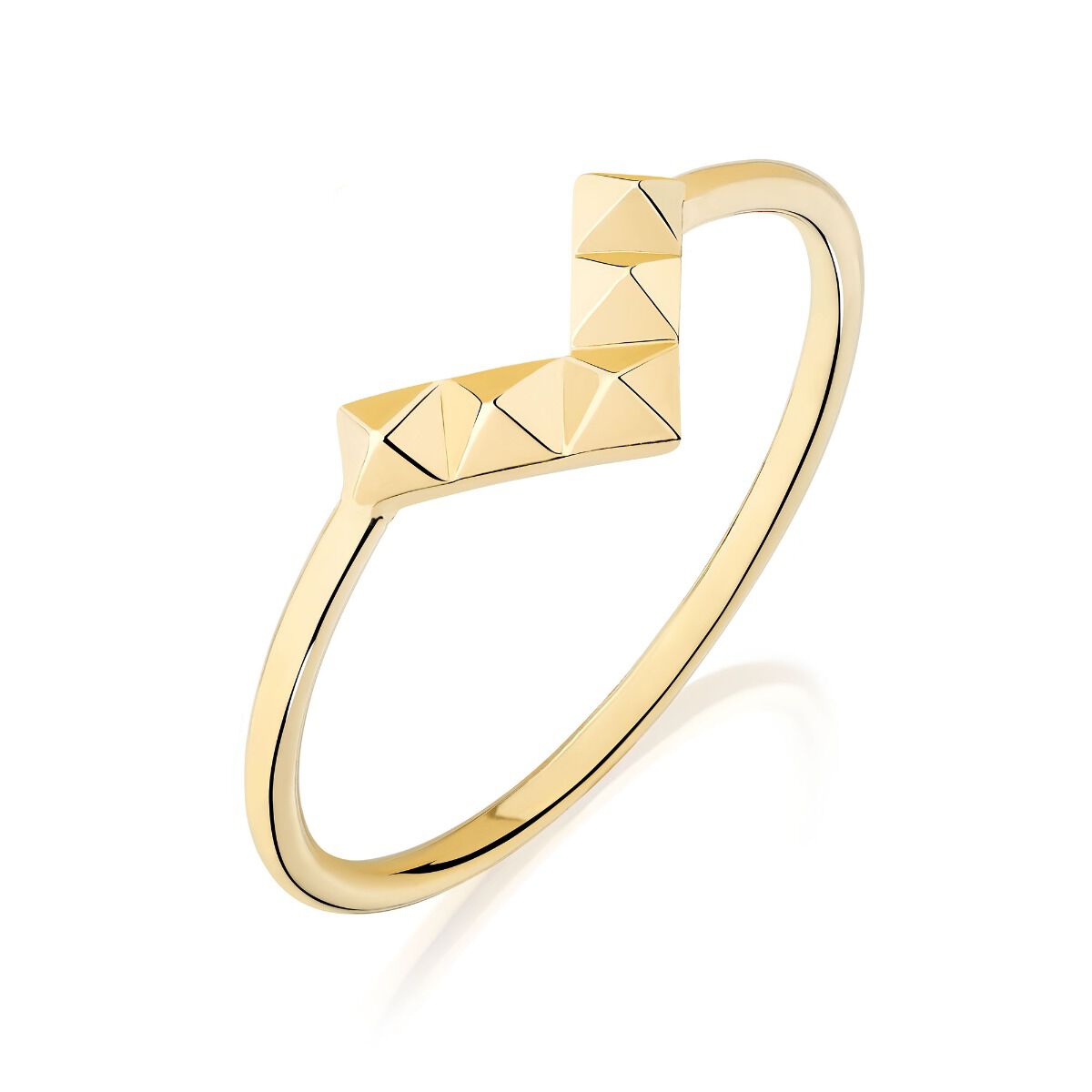 Birks Rock & Pearl | Yellow Gold Pixel V Shaped Ring