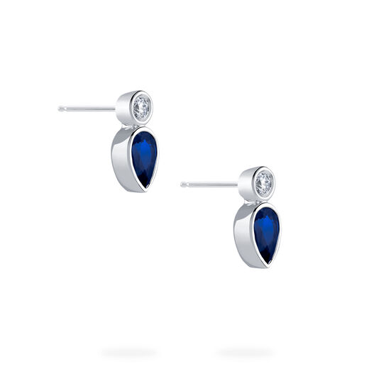 Birks Splash Diamond & Sapphire Stud Earrings | Bijoux Birks
