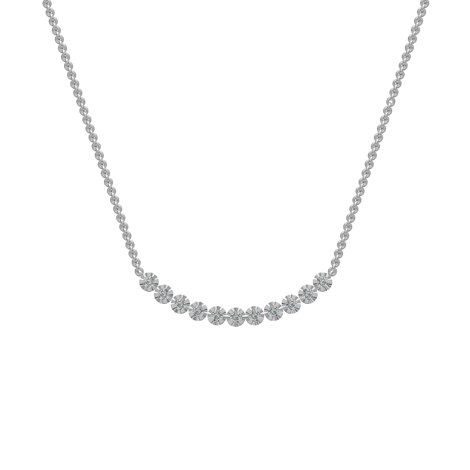 White Gold and Diamond Necklace