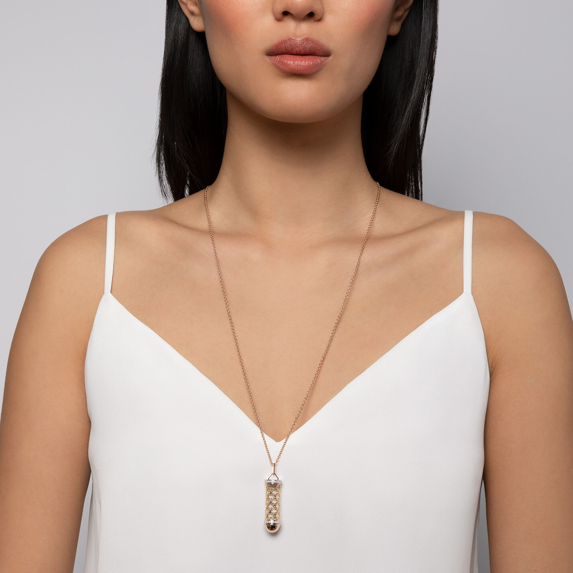 Diamond Message Necklace, Tri-Gold | Birks Dare to Dream