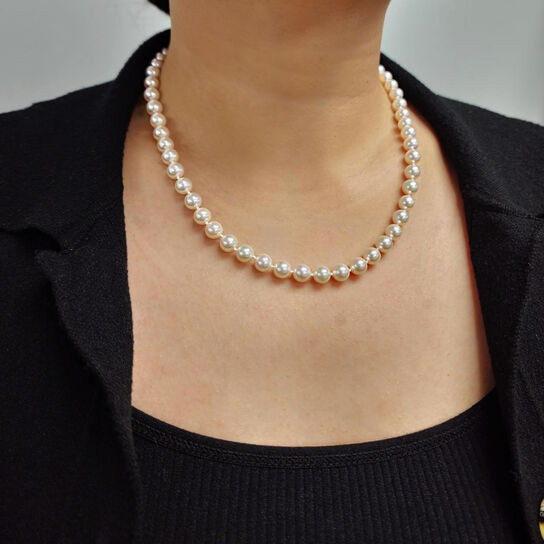 Double Strand Pearl Necklace Tutorial