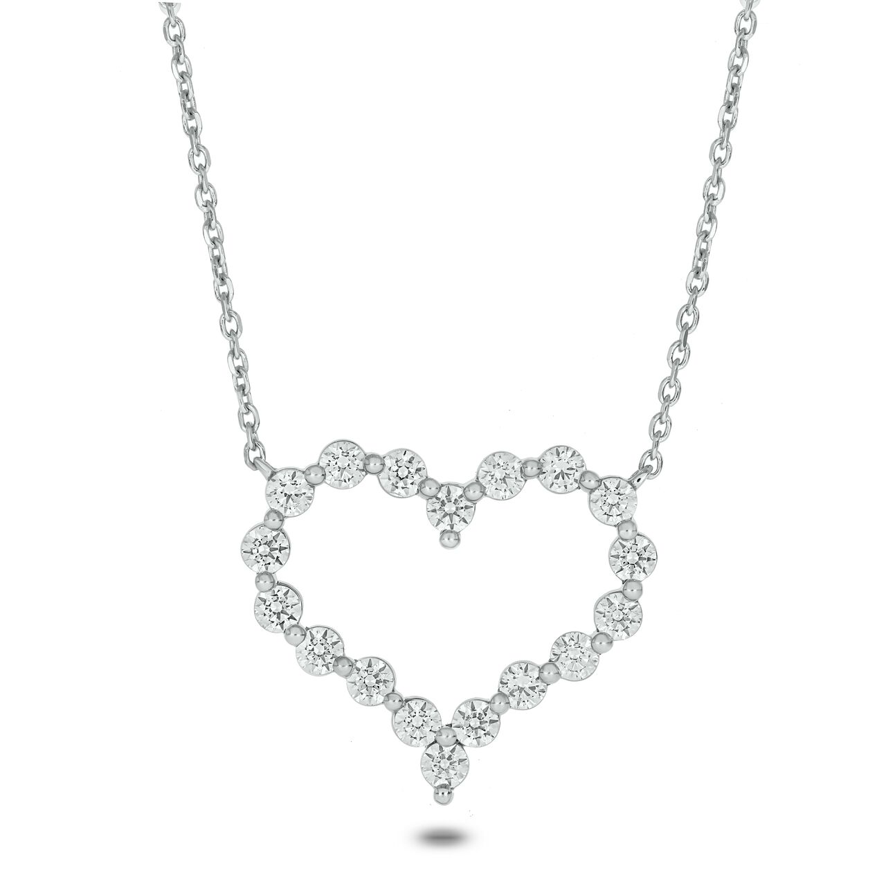 Big Heart Necklace, Large Heart Pendant, Diamond Heart Necklace, 18K White  Gold Heart Diamond Necklace -  Canada