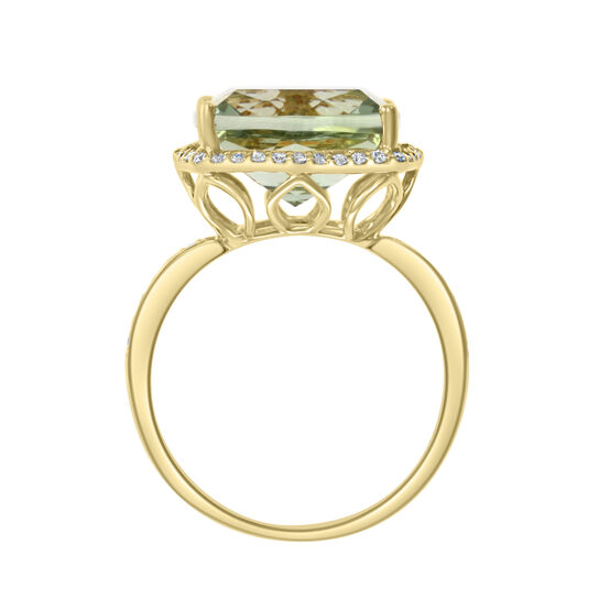 Yellow Gold and Green Quartz Ring | RG01087AG | Maison Birks Salon
