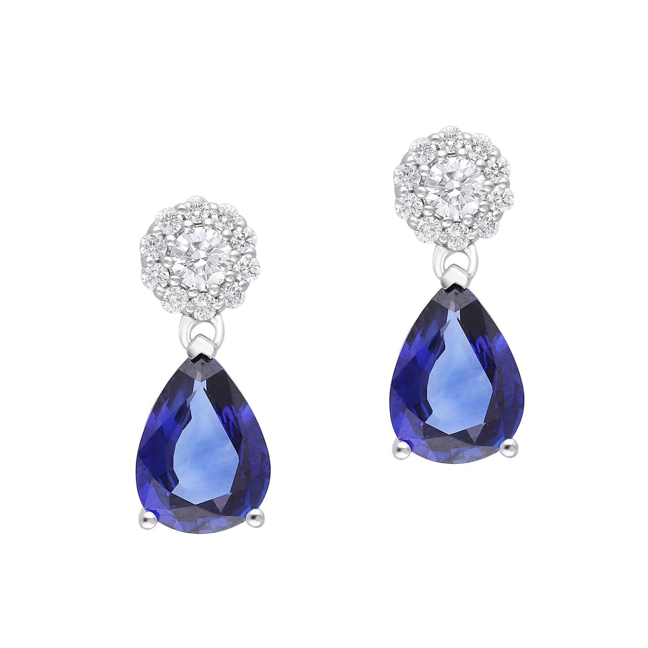 Sapphire and Diamond Teardrop Earrings | Maison Birks Salon |SG13108E-8S