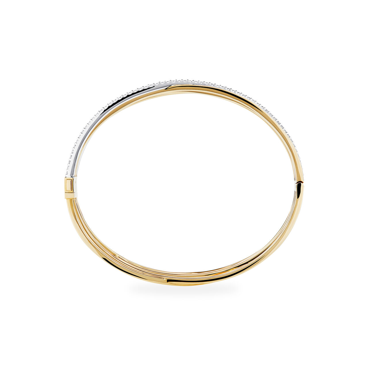 A Gold Bracelet For Women Full Of Diamonds, Suitable For Daily Wear