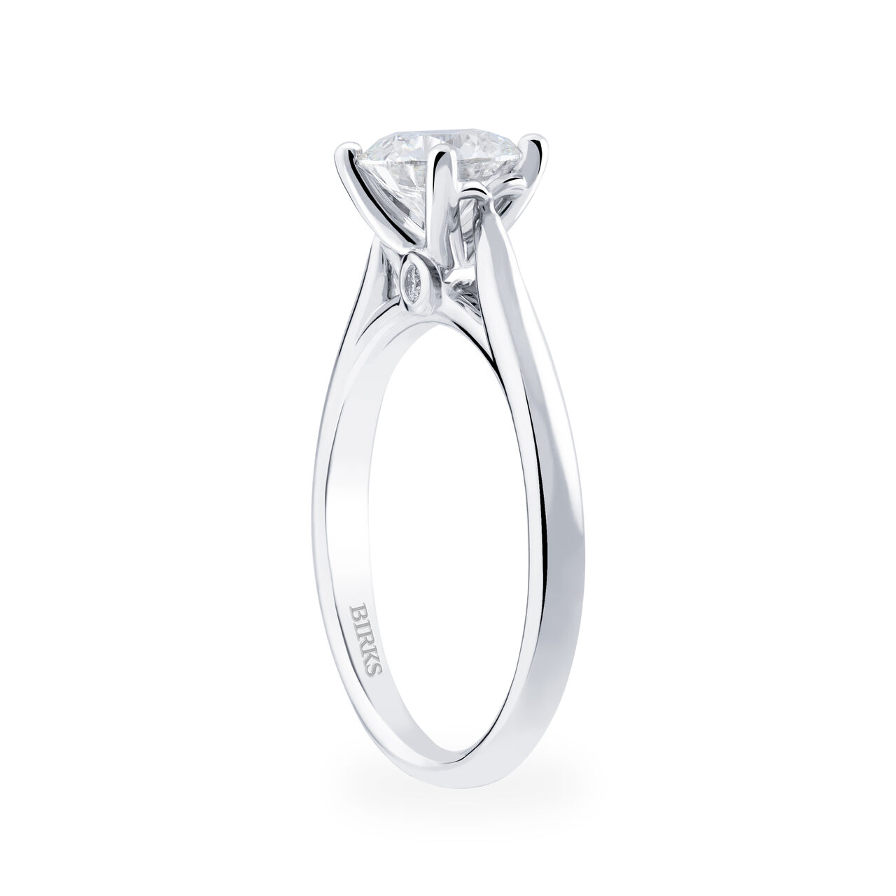 Round Solitaire Diamond Engagement Ring-5-5-0-7-F-VS1-platinum