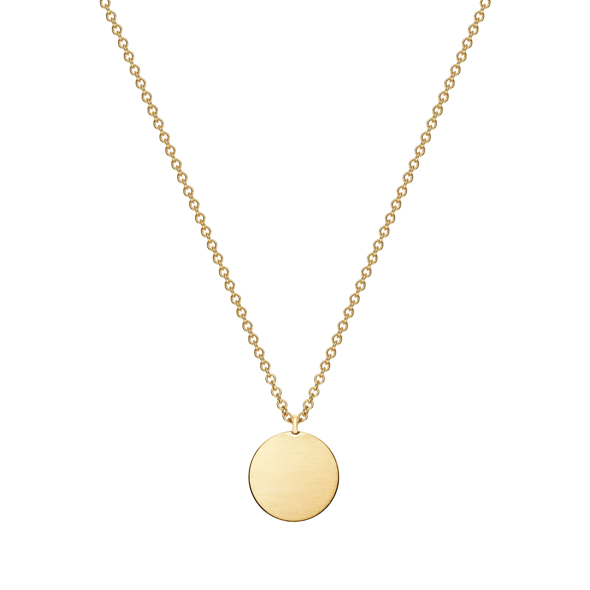 Yellow Gold Disc Engravable Necklace | Birks Essentials
