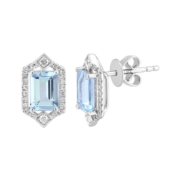 Aquamarine Earrings with Diamond Accents | Maison Birks Salon