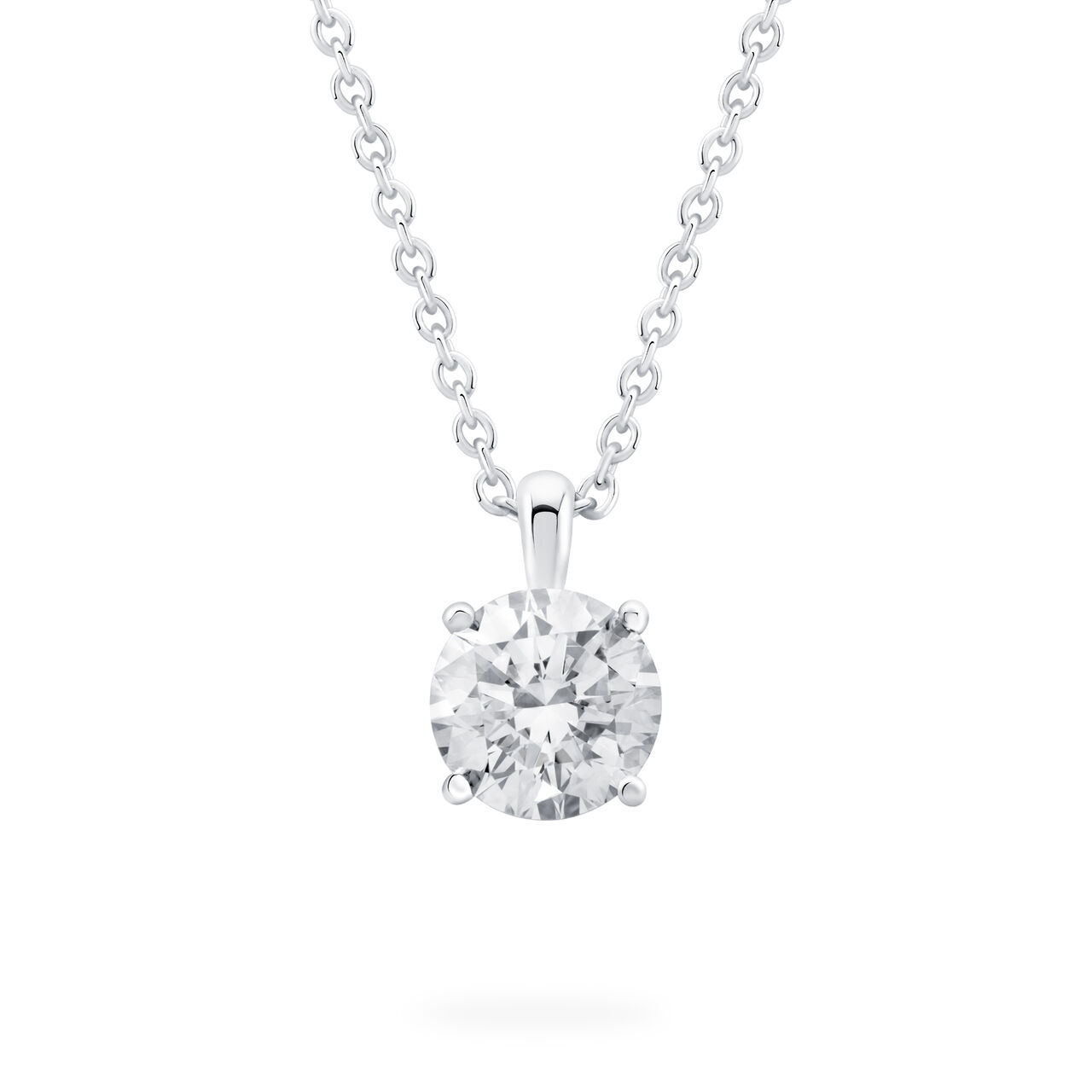 Round Solitaire Diamond Necklace | Birks Blue