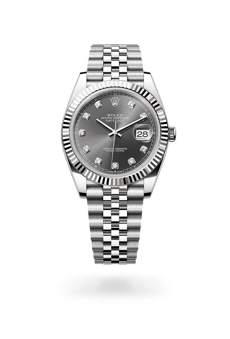 Rolex datejust rhodium 41 sale