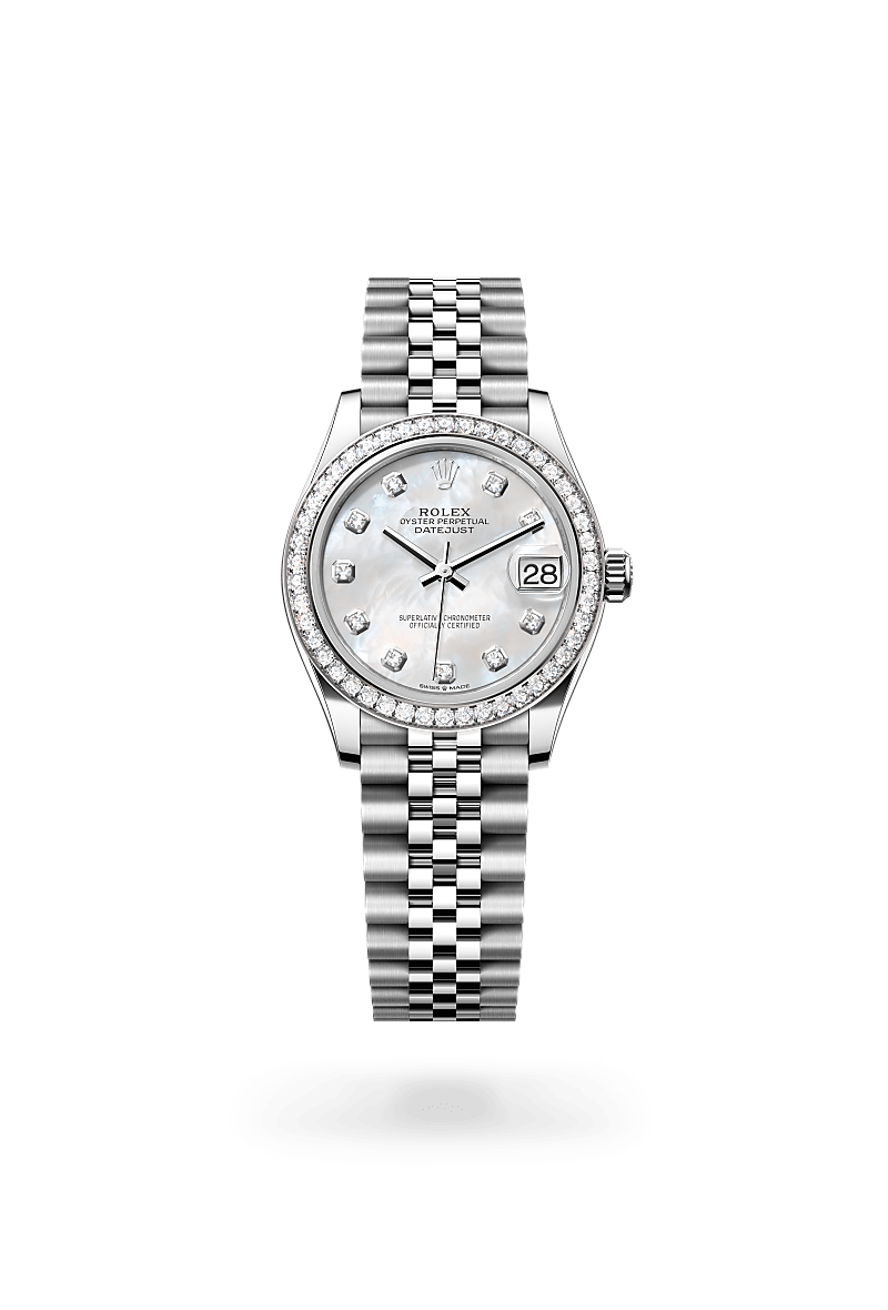 Rolex Datejust 31 in White Rolesor combination of Oystersteel and white gold M278384RBR 0008 Maison Birks