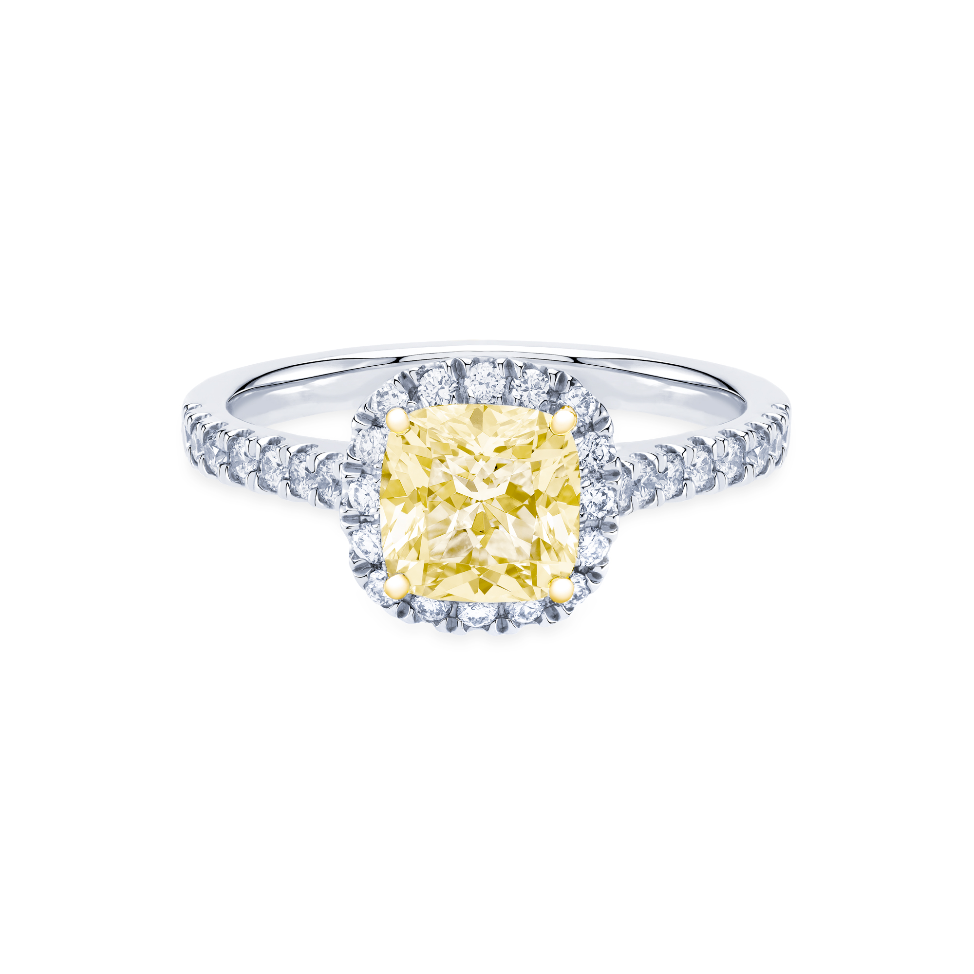 Cushion Halo Pavé Engagement Ring | Style 7594