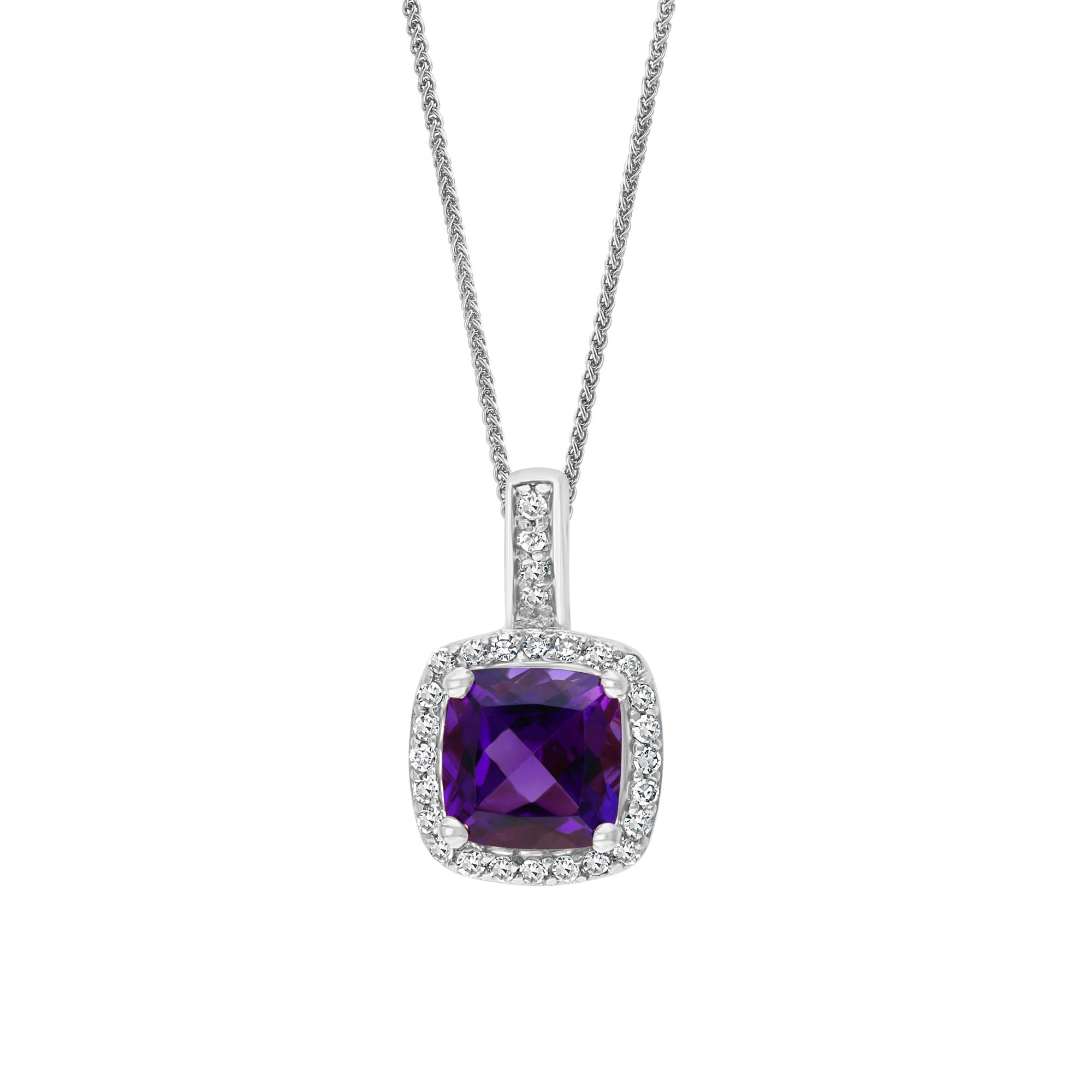 Maison Birks Salon | White Gold Amethyst and Diamond Pendant